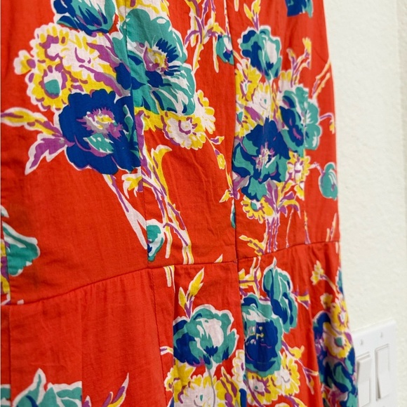 Forever 21 Red Floral Midi Dress - Picture 5 of 5